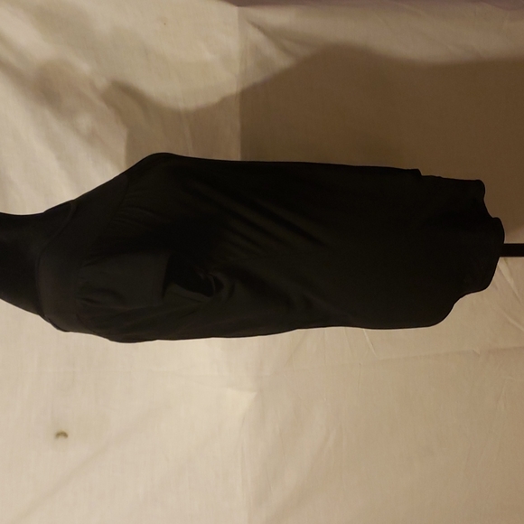 Black silk/nylon double layer see thru stretchy material - Picture 2 of 5